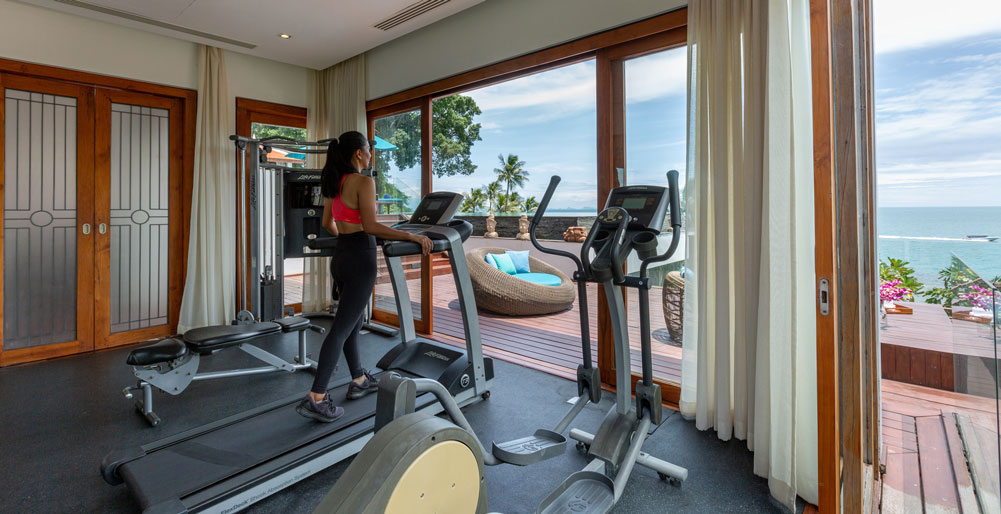 Villa Riva - Gym with relaxing sea view